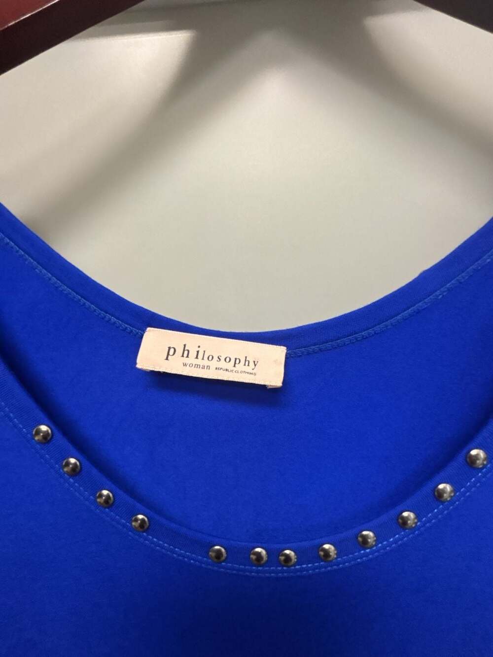 Philosophy Woman Republic Clothing Royal Blue Studded Sleeveless Maxi Dress